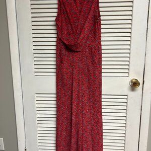 Red Floral palazzo jumpsuit - EYESHADOW